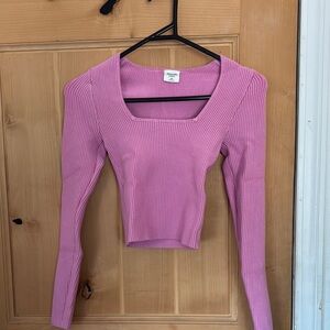 Women's Pink Ribbed Top